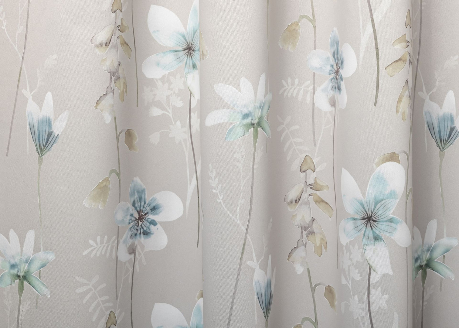 Laguna Gouda virágmintás dim out függöny 148 cm - 03 - Türkiz