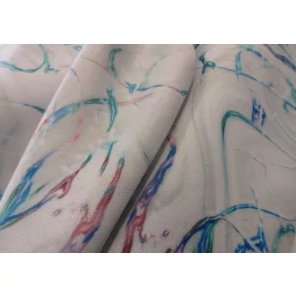   Szintetika Abstract absztrakt mintás dimout függöny 280 cm - 01 fehér