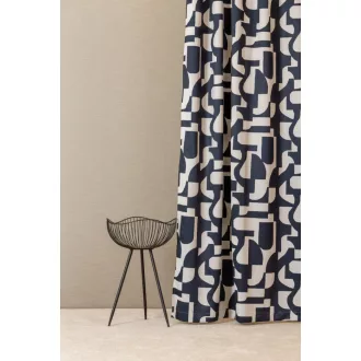   Szintetika Ankara absztrakt mintás sötétítő függöny 150 cm - 45 fekete