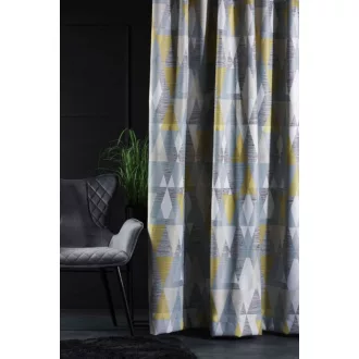   Szintetika Boston geometriai mintás sötétítő függöny 280 cm - 18 okker