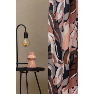   Szintetika Leon absztrakt mintás sötétítő függöny 150 cm - 28 mályva