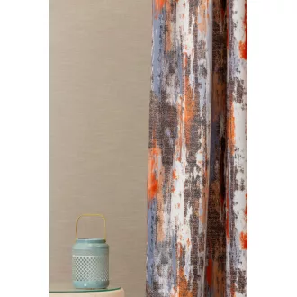   Szintetika London márványmintás sötétítő függöny 150 cm - 23 narancs