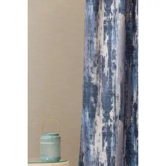   Szintetika London márványmintás sötétítő függöny 150 cm - 38 kék