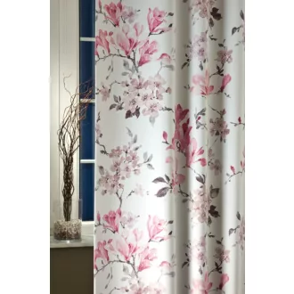  Szintetika Magnólia virágos-leveles sötétítő függöny 150 cm - 30 ciklámen
