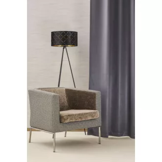   Szintetika Neptune anyagában mintás sötétítő függöny 150 cm - 44 antracit