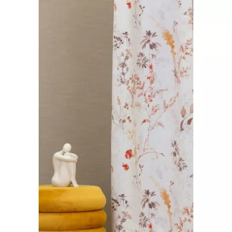   Szintetika Nizza virágos-leveles sötétítő függöny 150 cm - 03 krém