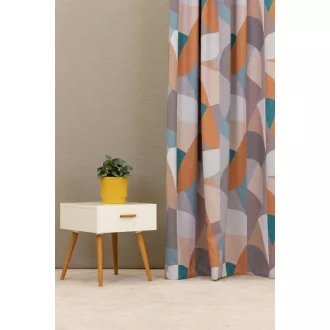   Szintetika Reims absztrakt mintás sötétítő függöny 150 cm - 18 mustár