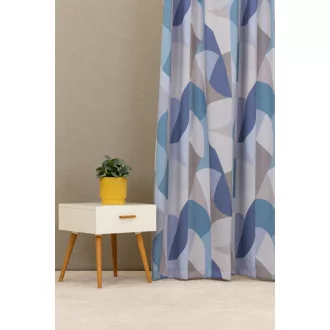   Szintetika Reims absztrakt mintás sötétítő függöny 150 cm - 37 kék