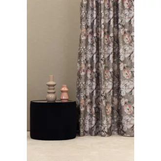   Szintetika Rosario virágos-leveles sötétítő függöny 300 cm - 07.5 gránit