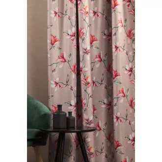  Szintetika Sapporo virágos-leveles sötétítő függöny 280 cm - 04 bézs