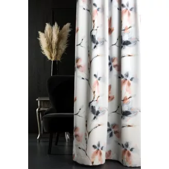   Szintetika Siena virágos-leveles sötétítő függöny 150 cm - 04 púder