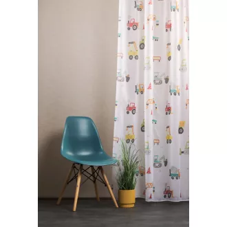   Szintetika Dusty voile gyerekmintás fényáteresztő függöny 300 cm - 01 fehér