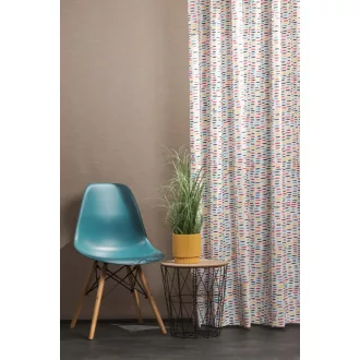   Szintetika Candy apró mintás dekor függöny 300 cm - 01 fehér