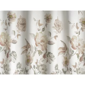   Laguna Caraibi virágos-leveles dekor függöny 140 cm - 03 fehér