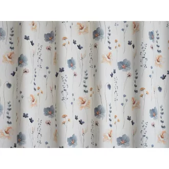   Laguna Caraibi virágos-leveles dekor függöny 140 cm - 06 fehér