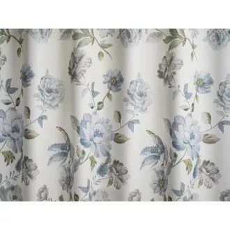   Laguna Caraibi virágos-leveles dekor függöny 140 cm - 07 fehér