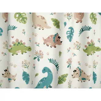   Laguna Dinosaur gyerekmintás dekor függöny 140 cm - 02 fehér
