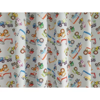   Laguna Twister truck doodle gyerekmintás dekor függöny 140 cm - B02 kék