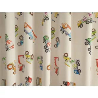   Laguna Twister truck doodle gyerekmintás dekor függöny 140 cm - F02 törtfehér