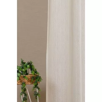   Szintetika Astra szövéssel mintázott fényáteresztő függöny 300 cm - 02 ecrü