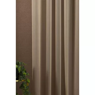   Szintetika Lisa egyszínű fényáteresztő függöny 300 cm - 06 caffe latte