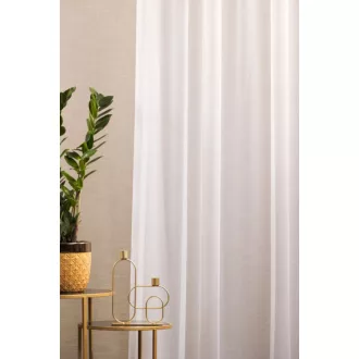   Szintetika Helga egyszínű fényáteresztő függöny 300 cm - 01 fehér