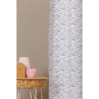   Szintetika Birdy gyerekmintás dekor függöny 300 cm - 01 fehér