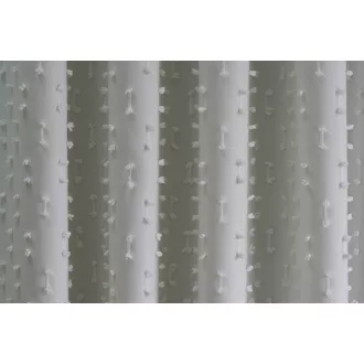   Laguna Livorno anyagában mintás dekor függöny 300 cm - 07 fehér