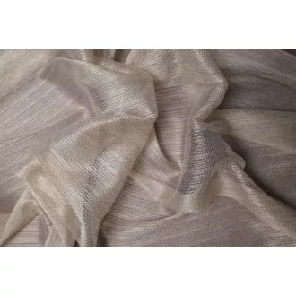   Kartal Viviana anyagában mintás fényáteresztő függöny 300 cm - 03 drapp