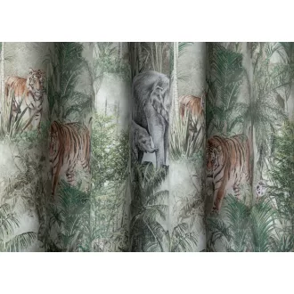   Laguna Safari állatmintás dim out függöny 145 cm - 02 zöld