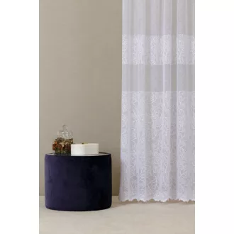   Szintetika Bihar levélmintás fényáteresztő függöny 310 cm - 01 fehér