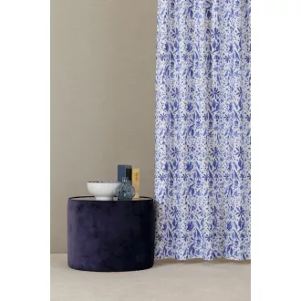   Szintetika Flowerbomb virágmintás dekor függöny 140 cm - 01 fehér