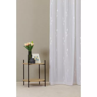   Szintetika Tulip virágmintás fényáteresztő függöny 320 cm - 01 fehér