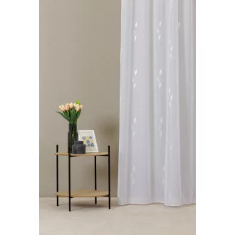   Szintetika Tulip virágmintás fényáteresztő függöny 320 cm - 37 aqua