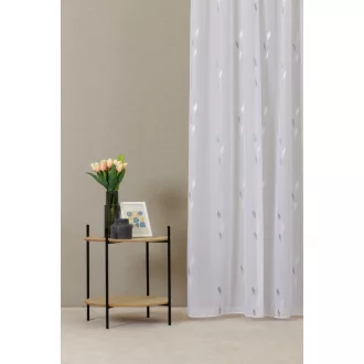   Szintetika Tulip virágmintás fényáteresztő függöny 320 cm - 42 ezüst