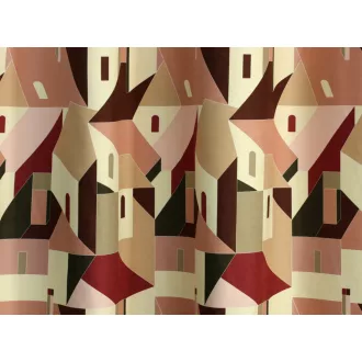   Laguna Dozmat absztrakt mintás dekor függöny 150 cm - 02 drapp