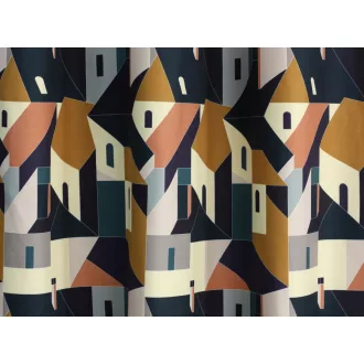   Laguna Dozmat absztrakt mintás dekor függöny 150 cm - 03 kék