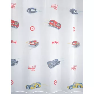   Laguna Cars gyerekmintás fényáteresztő függöny 180 cm - 02 fehér