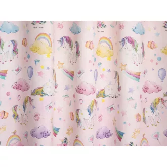  Laguna Rainbow gyerekmintás dekor függöny 140 cm - 02 rózsaszín