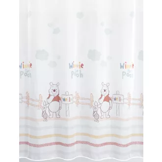   Laguna Winnie gyerekmintás fényáteresztő függöny 180 cm - 02 fehér