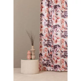   Szintetika Helena virágmintás dim out függöny 150 cm - 28 púder