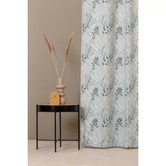   Szintetika Malibu levélmintás dim out függöny 150 cm - 36 vízkék