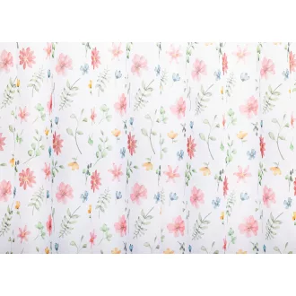   Laguna Blossom virágmintás fényáteresztő függöny 180 cm - 02 piros