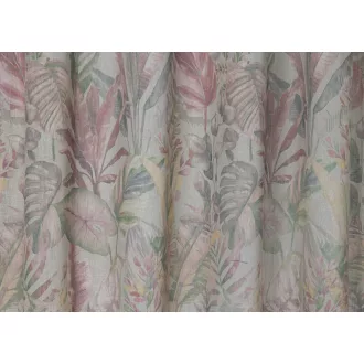   Laguna Janina levélmintás fényáteresztő függöny 300 cm - 04 rózsaszín