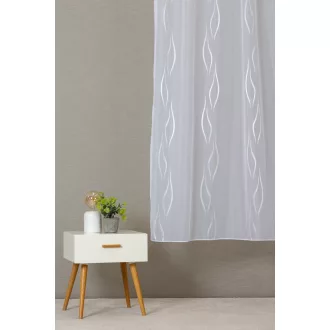  Szintetika Elenor absztrakt mintás fényáteresztő függöny 220 cm - 01 ekrü