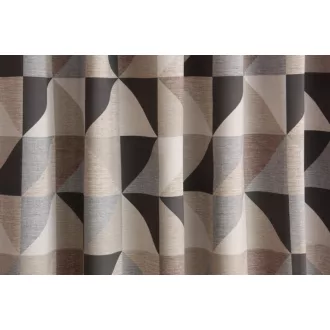   Laguna Hoya geomatriai mintás dimout függöny 145 cm - 01 barna
