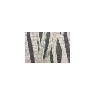    Holland Haag Coco natúr hatású csíkos dekor függöny 139 cm - 217033 antraciet