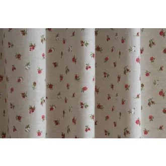  Laguna Fenice virágos-leveles dekor függöny 280 cm - 6154 piros