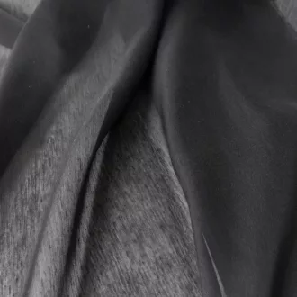   Delius Silk Delilight egyszínű fényáteresztő függöny 300 cm - 39039 8210 fekete