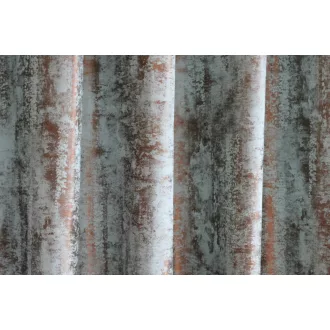   Laguna Leon fémes hatású dekor függöny 140 cm - 21 türkiz